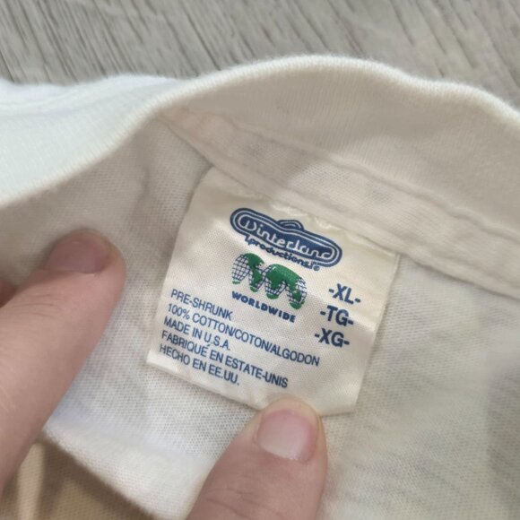 Led Zeppelin Vintage 1990s crop circle White Graphic T-Shirt XL cotton - Picture 4 of 6